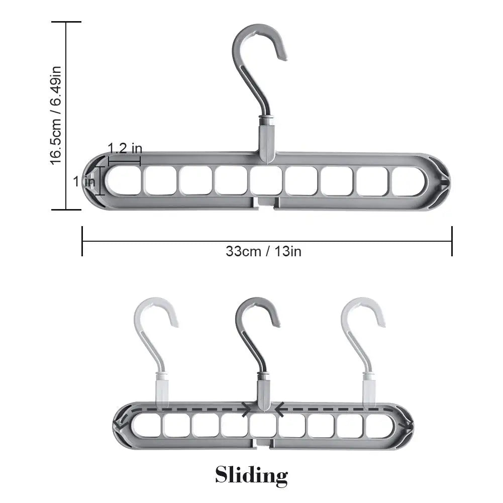 Cintre pliable à 9 trous