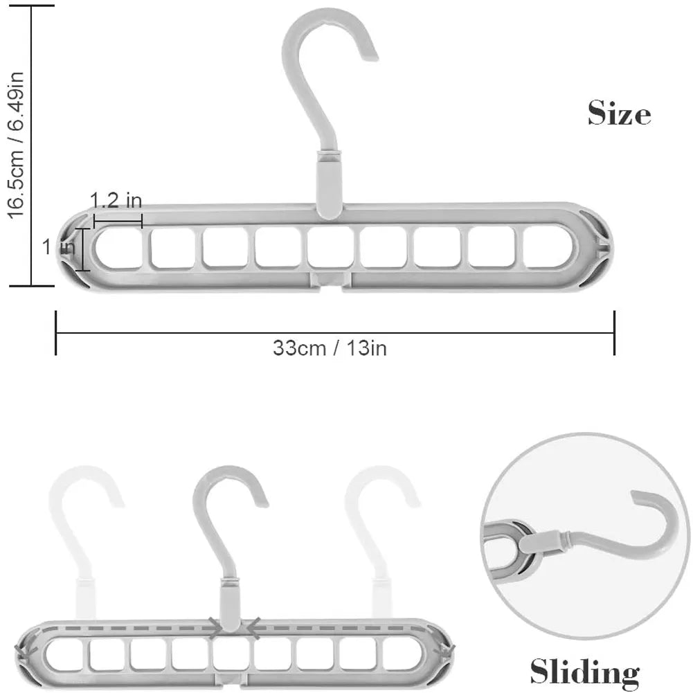Cintre pliable à 9 trous