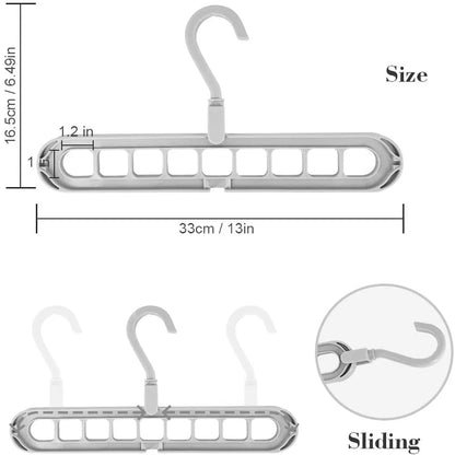 Cintre pliable à 9 trous