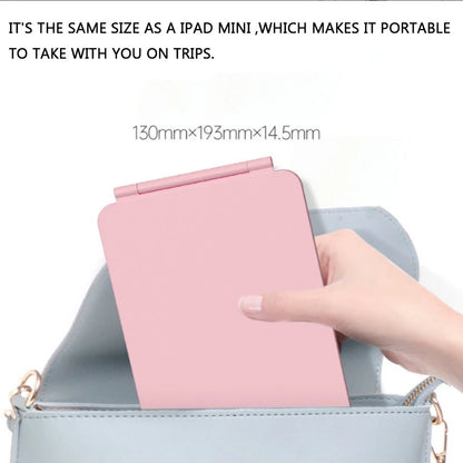Portable Vanity Lamp Folding Cosmetic Mirrors Lighted Touch Screen Makeup Mirror With LED Lamp Usb Rechargeable Foldable Design